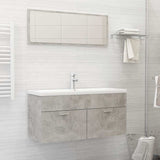 2 Piece Bathroom Furniture Set Engineered Wood