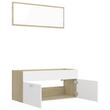2 Piece Bathroom Furniture Set Engineered Wood