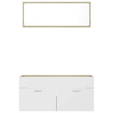2 Piece Bathroom Furniture Set Engineered Wood