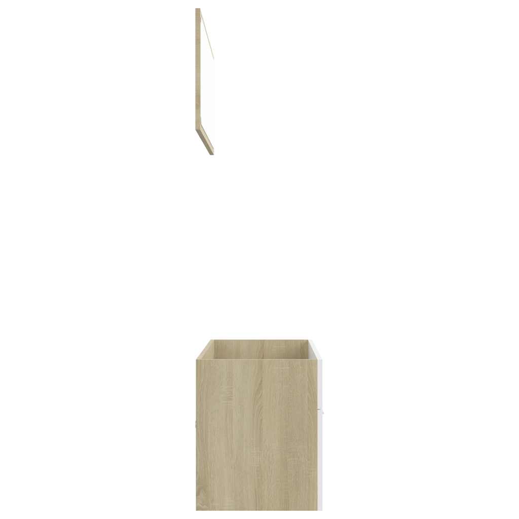 2 Piece Bathroom Furniture Set Engineered Wood