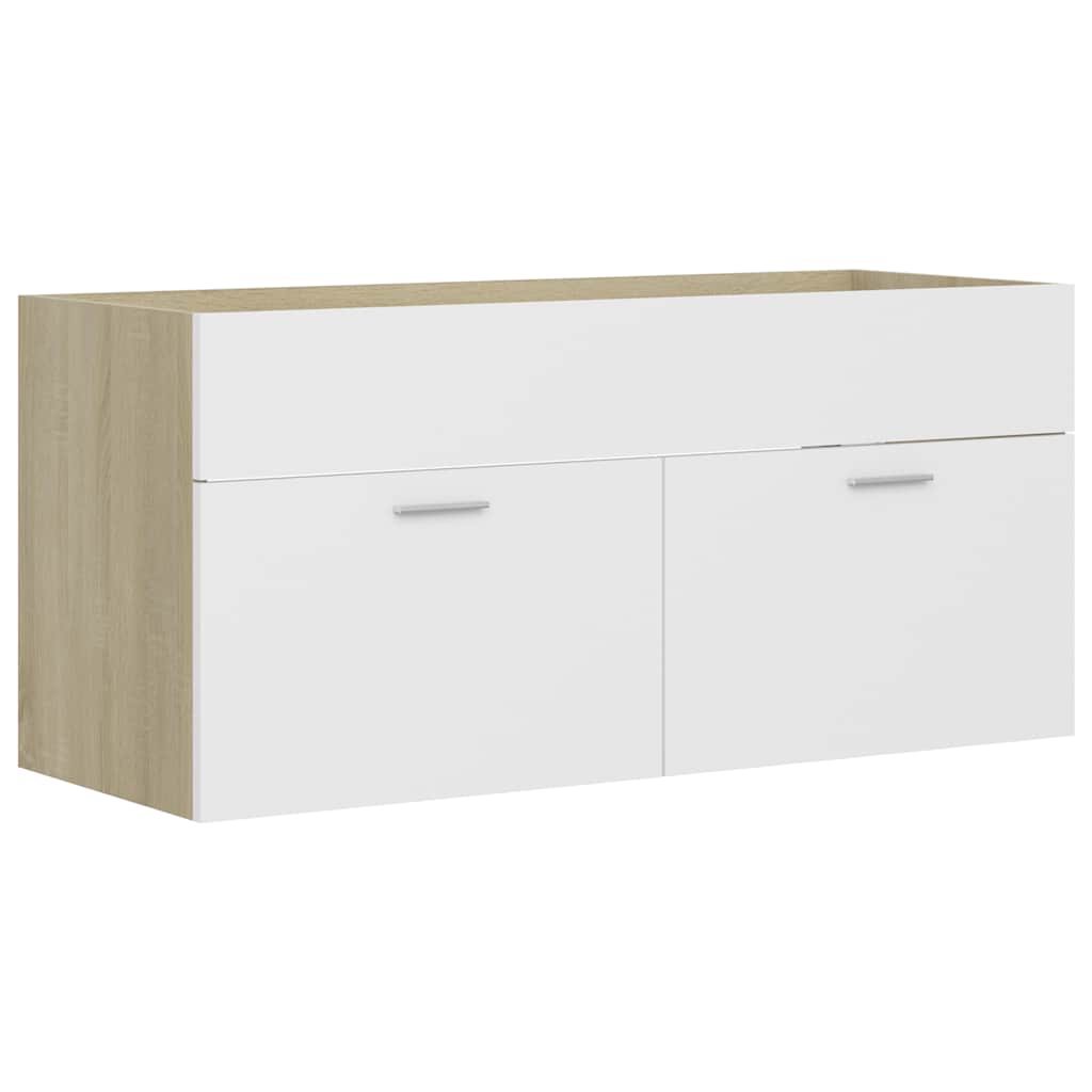 2 Piece Bathroom Furniture Set Engineered Wood