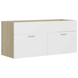 2 Piece Bathroom Furniture Set Engineered Wood