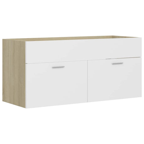 2 Piece Bathroom Furniture Set Engineered Wood