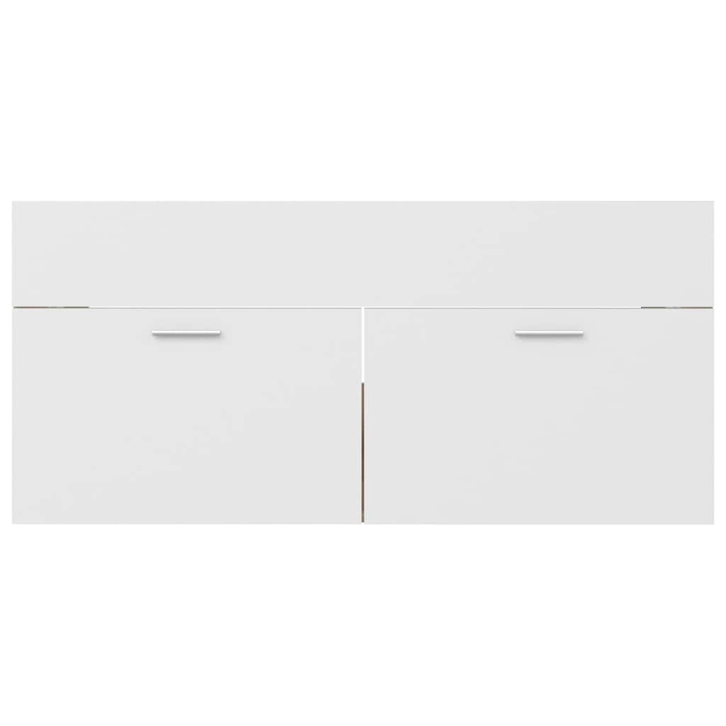 2 Piece Bathroom Furniture Set Engineered Wood