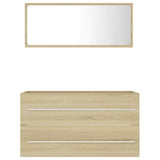 2 Piece Bathroom Furniture Set Engineered Wood