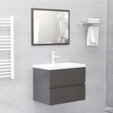 2 Piece Bathroom Furniture Set Engineered Wood