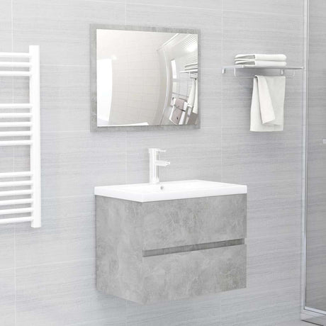 2 Piece Bathroom Furniture Set Engineered Wood