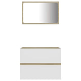 2 Piece Bathroom Furniture Set Engineered Wood