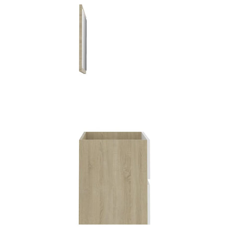 2 Piece Bathroom Furniture Set Engineered Wood