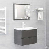 2 Piece Bathroom Furniture Set Engineered Wood