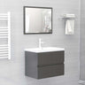 2 Piece Bathroom Furniture Set Engineered Wood