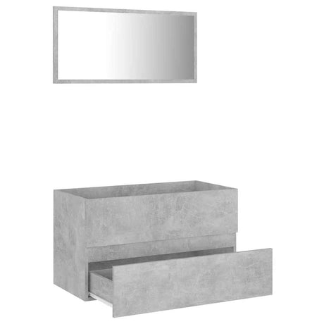 2 Piece Bathroom Furniture Set Engineered Wood