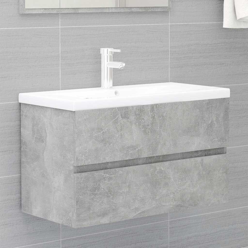 2 Piece Bathroom Furniture Set Engineered Wood