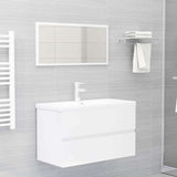 2 Piece Bathroom Furniture Set Engineered Wood