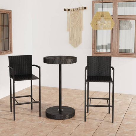 5 Piece Garden Bar Set Poly Rattan