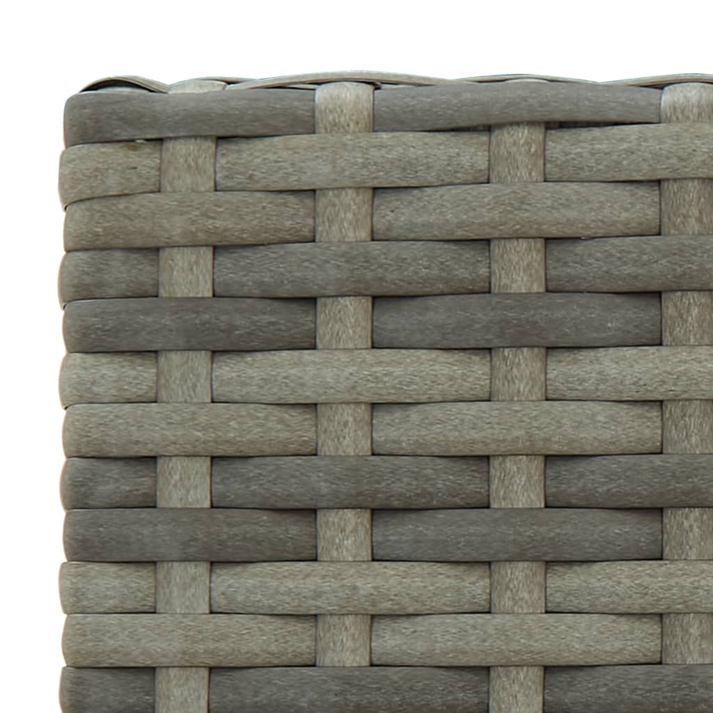 5 Piece Outdoor Bar Set With Armrest Poly Rattan Grey