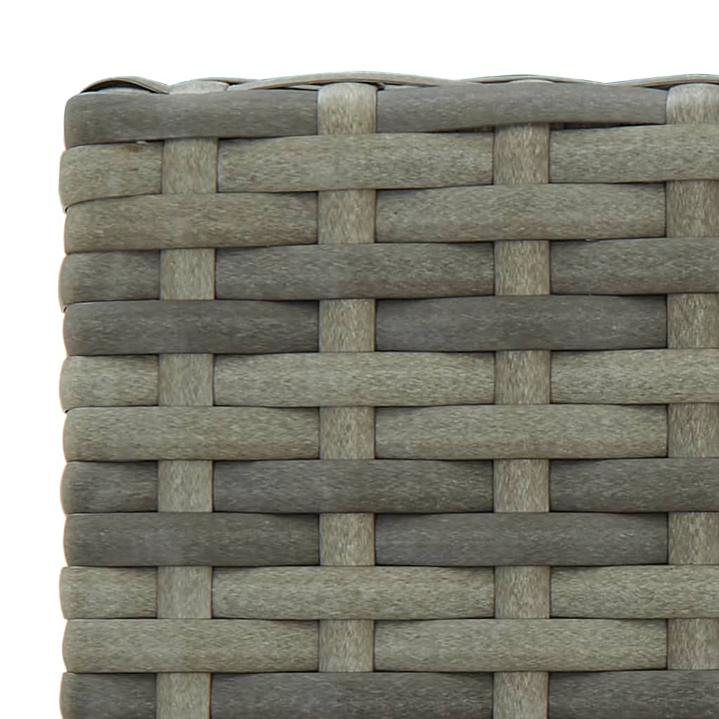 5 Piece Outdoor Bar Set With Armrest Poly Rattan Grey