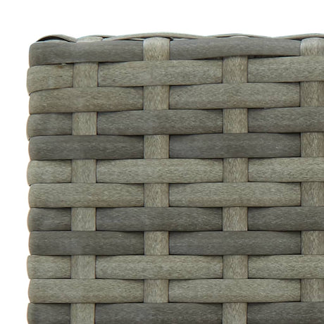 5 Piece Outdoor Bar Set With Armrest Poly Rattan Grey