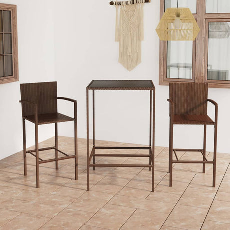 5 Piece Garden Bar Set Poly Rattan