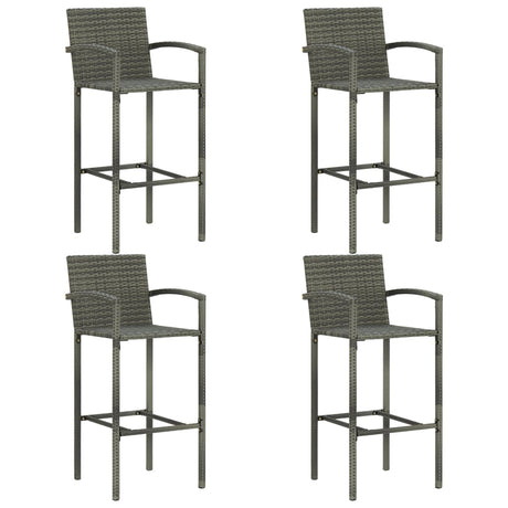 5 Piece Garden Bar Set Poly Rattan