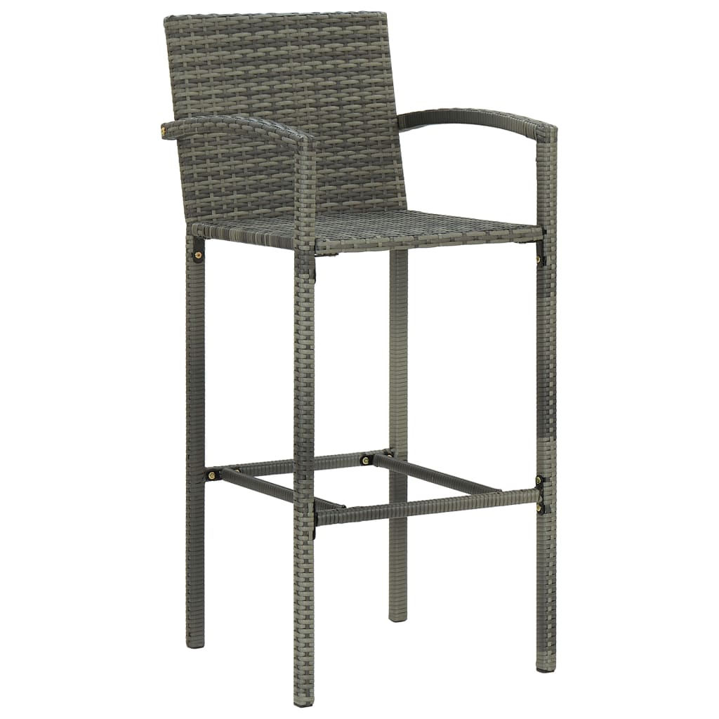 5 Piece Garden Bar Set Poly Rattan