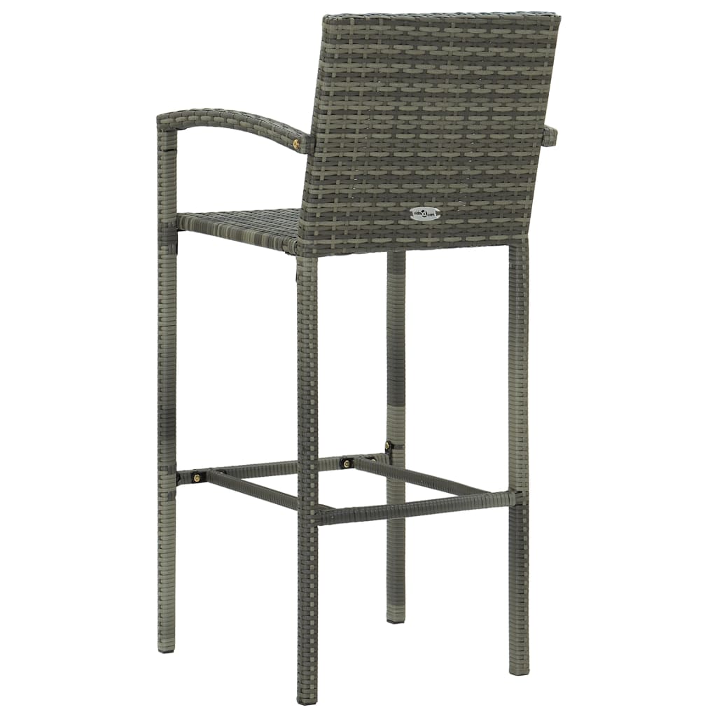 5 Piece Garden Bar Set Poly Rattan