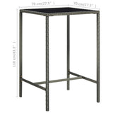 5 Piece Garden Bar Set Poly Rattan
