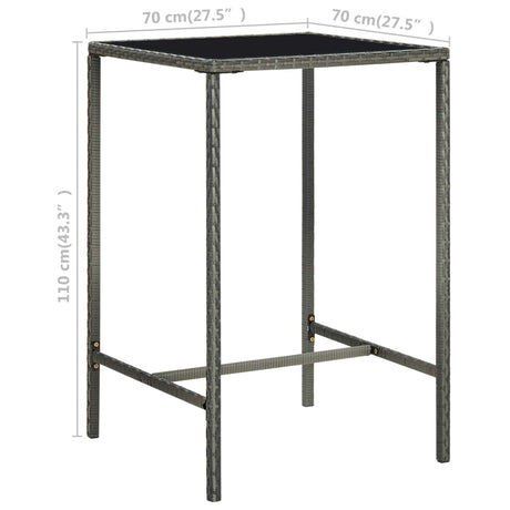 5 Piece Garden Bar Set Poly Rattan