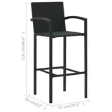 3 Piece Garden Bar Set