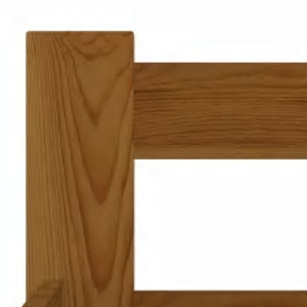 Bed Frame without Mattress Honey Brown Solid Pine Wood 140x200cm