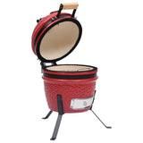 2-In-1 Kamado Barbecue Grill Smoker Ceramic 56 Cm