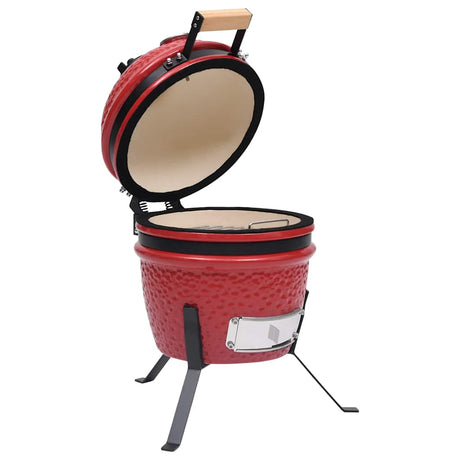 2-In-1 Kamado Barbecue Grill Smoker Ceramic 56 Cm