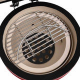2-In-1 Kamado Barbecue Grill Smoker Ceramic 56 Cm