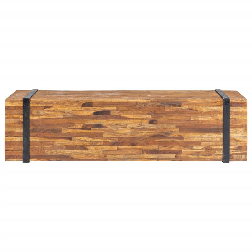 Tv Stand 110X30X32.5 Cm Solid Teak Wood