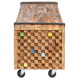 Tv Stand 110X30X32.5 Cm Solid Teak Wood