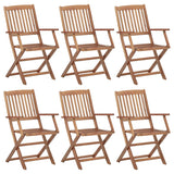 Folding Outdoor Chairs 2 Pcs Solid Acacia Wood