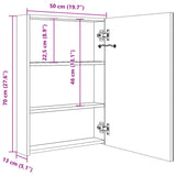 Led Bathroom Mirror Cabinet 50X13X70 Cm