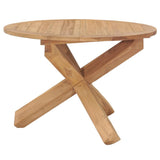 Garden Dining Table Ø Solid Teak Wood