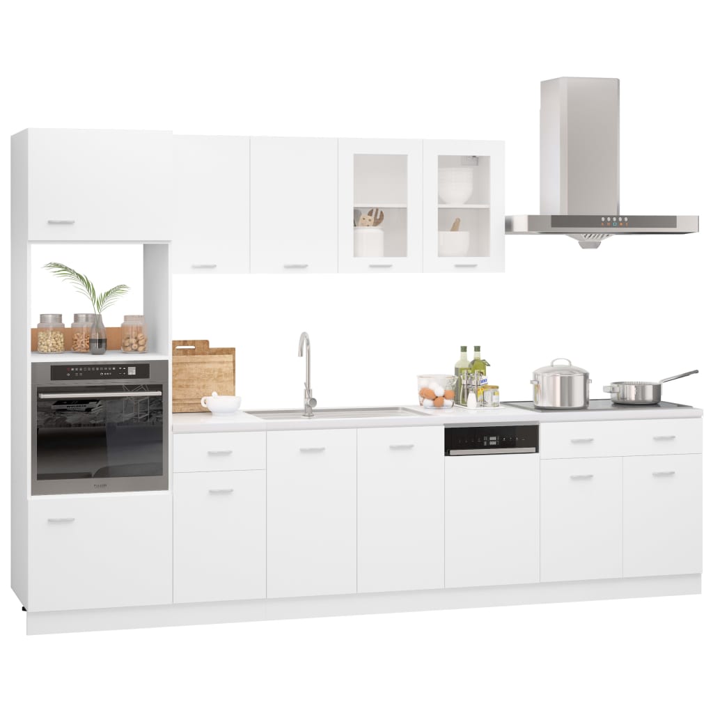 7 Piece Kitchen Cabinet Set Lyon Engineered Wood