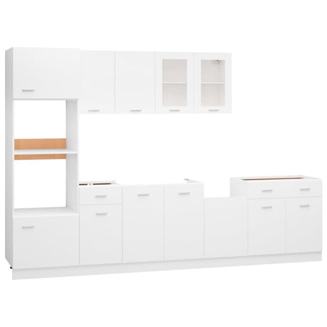 7 Piece Kitchen Cabinet Set Lyon Engineered Wood
