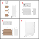 7 Piece Kitchen Cabinet Set Lyon Engineered Wood