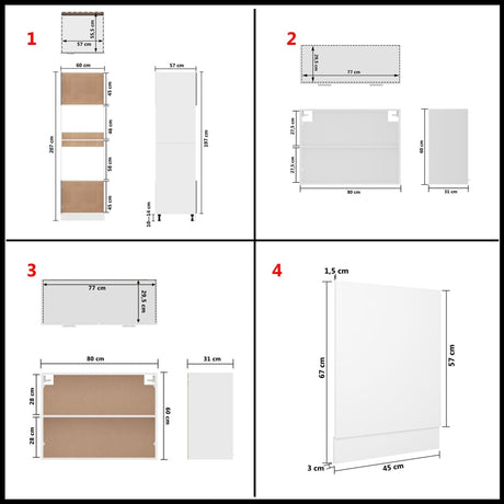 7 Piece Kitchen Cabinet Set Lyon Engineered Wood
