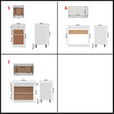 7 Piece Kitchen Cabinet Set Lyon Engineered Wood