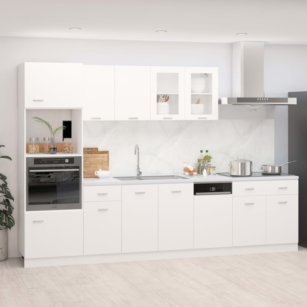 7 Piece Kitchen Cabinet Set Lyon Engineered Wood