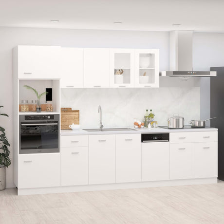 7 Piece Kitchen Cabinet Set Lyon Engineered Wood