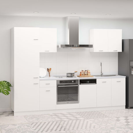 7 Piece Kitchen Cabinet Set Lyon Engineered Wood