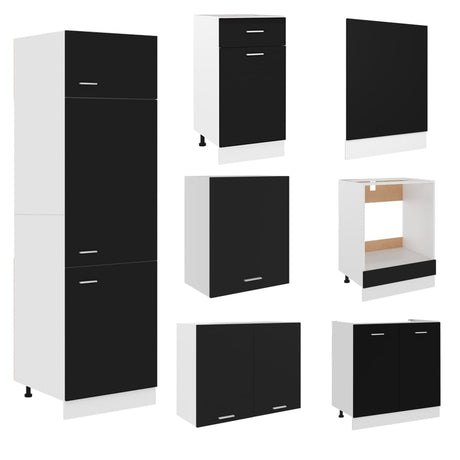 7 Piece Kitchen Cabinet Set Lyon Engineered Wood