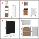 7 Piece Kitchen Cabinet Set Lyon Engineered Wood