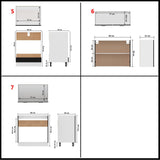 7 Piece Kitchen Cabinet Set Lyon Engineered Wood