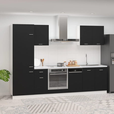 7 Piece Kitchen Cabinet Set Lyon Engineered Wood